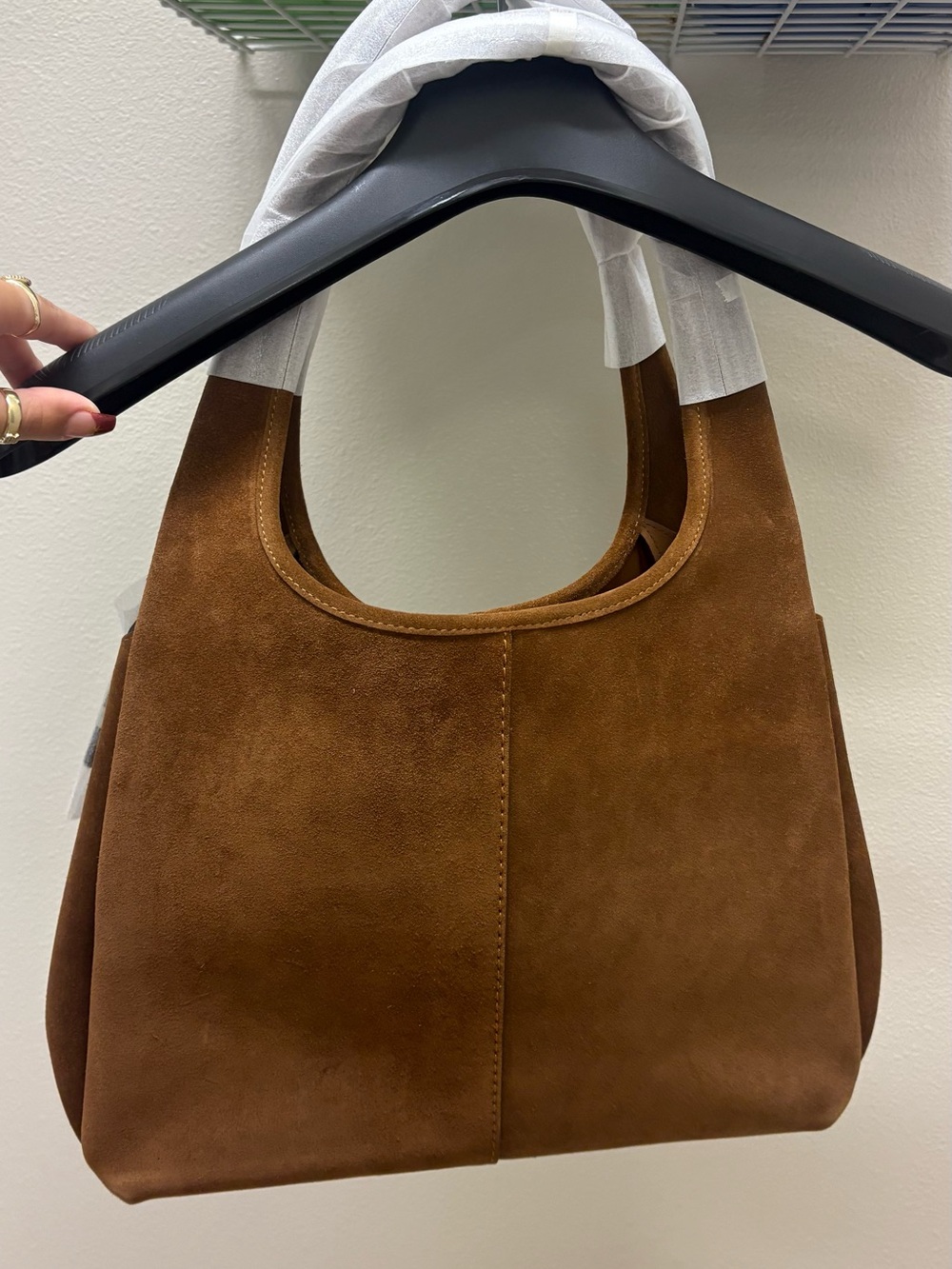 Brand new coach Lana Suede Shoulder Bag in Brown with Gold Accent - Picture 4 of 7